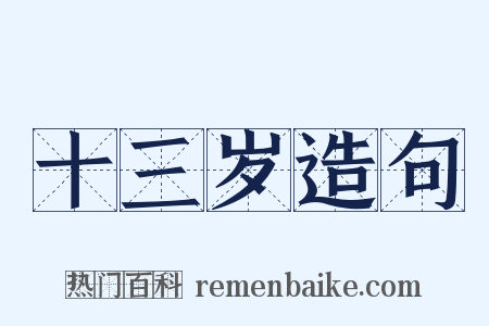 十三岁造句是什么意思的图片